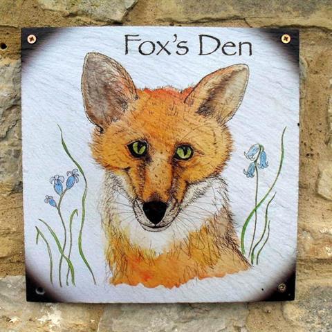 Foxes Den Door Sign