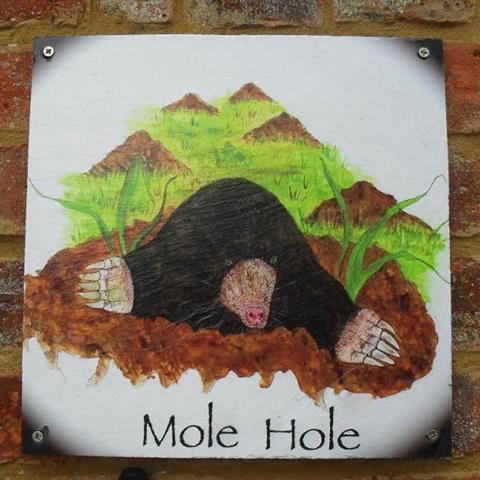 Mole Hole Door Sign