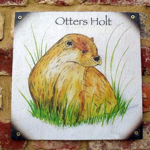 Otters Holt Door Sign